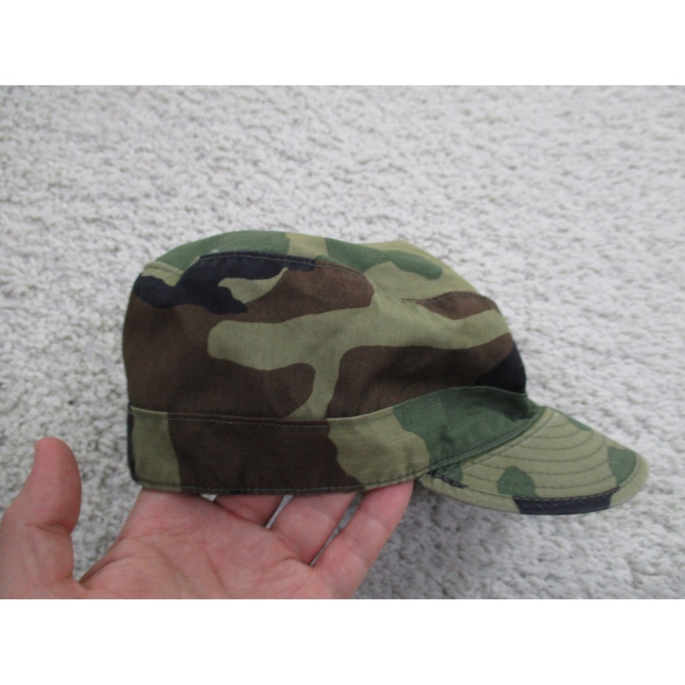 Military Hat Cap Mens 7 3/8 Fitted Class 1 Woodland Camouflage Army Ear Flap A2